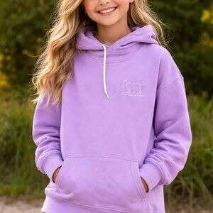 The Black Dog Hoodie Youth Purple Outdoor Legacy Collection Graphic Print Large